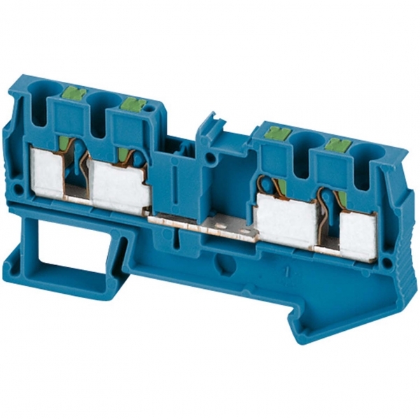Schneider Electric NSYTRP44BL КЛЕМ ВТЫЧ.ПРОХОДНОЙ, 4ТЧК, 4ММ,СИНИЙ