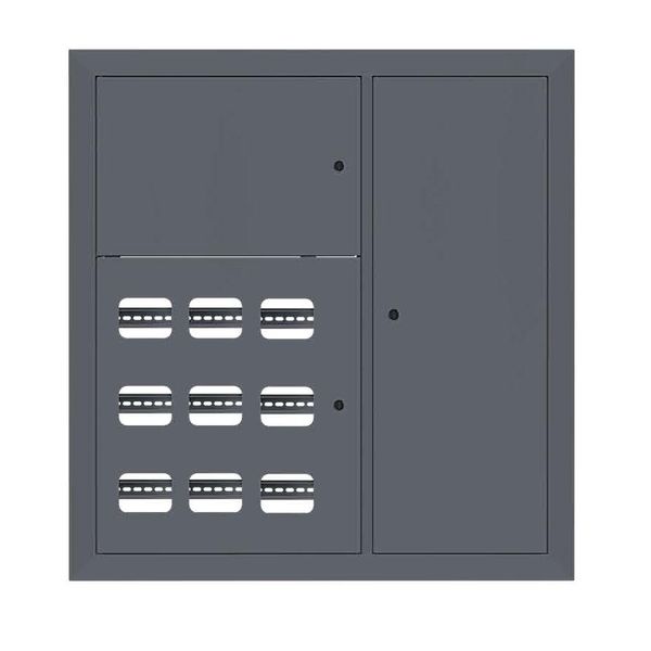 EKF mb29-v-9-ral7024-1 Щит этажный 9 кв. RAL7024 3 окна в ряд по гориз. (1000х950х150) EKF PROxima