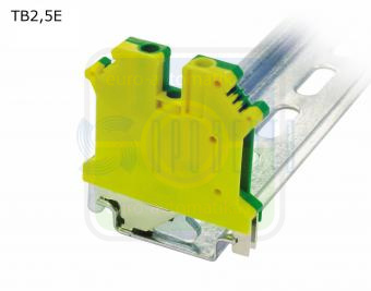 Провенто TS2,5E Клемма пружинная проходная 2 контакта 2,5 мм2, заземляющая
