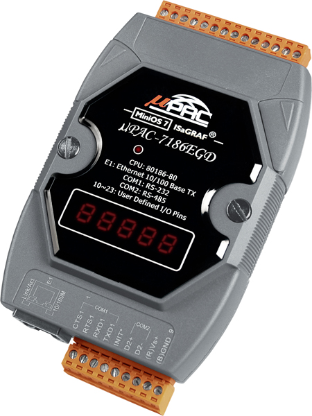ICP DAS Контроллер uPAC-7186EGD-G CR μPAC-7186EG with 7-segment display