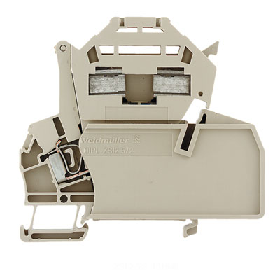 Weidmuller 1616460000 ZSI 2.5/2 500AC Исполнение: Z-серия, Клемма с предохранителем, Расчетное сечение: 2.5 мм.кв, Пружинное соединение, Темно-бежевый, Непосредственный монтаж