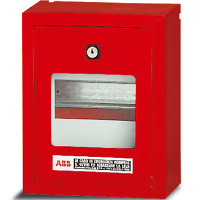 ABB 13141 LIVORNO бокс авар.настенный 8М красн.
