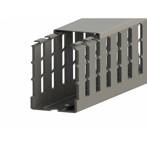 KLEMSAN 551019WS KKC 8060; Перфорированный короб с крышкой; 80х60 (ШхВ). Широкий шаг перфорации