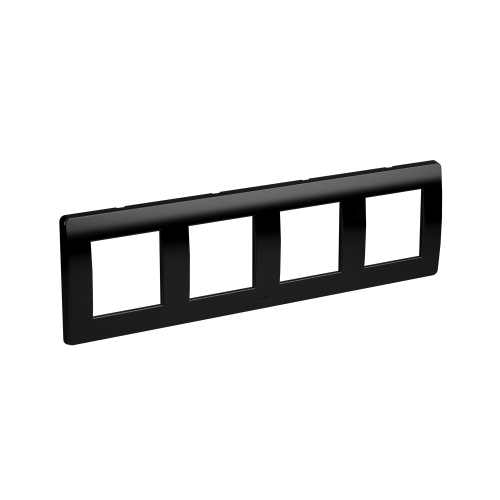 DKC 75014B Рамка на 2+2+2+2 модуля (четырехместная), черная