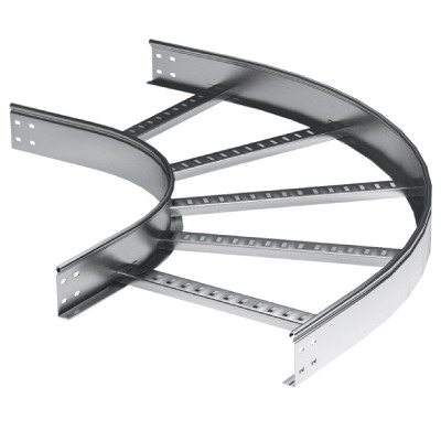 DKC LC1630KZL Угол горизонтальный 90 100x300 R600 в комплекте с крепежными элементами и соединительными пластинами