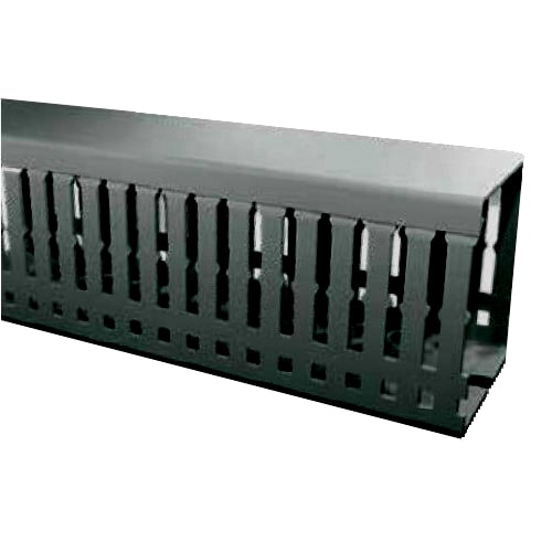 KLEMSAN 5551001WSBK KKD 1001; Перфорированный короб с крышкой, 100x100 (Широкий шаг перфорации) (ШxВ) Черный