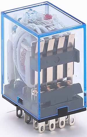 23225DEK Промежуточное реле 4 конт. с инд. LED 5А 220В AC ПР-