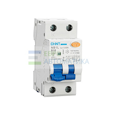 CHINT 203239 АВДТ NB1L 1P+N B16 30мА тип A 6кА, электромеханический (R)