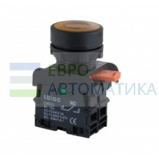 8025078234 - Кнопка 22мм с возвратом 1 Н.О. (желтый) с индикацией LED 110 V AC/DC; PSRL-1O 110