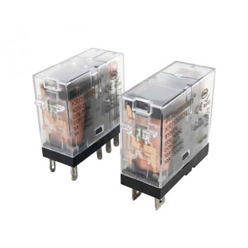 KLEMSAN 820215 KRI200524LT; Реле промежуточное; 2C, 8A, LED, Тест кнопка, 24B AC