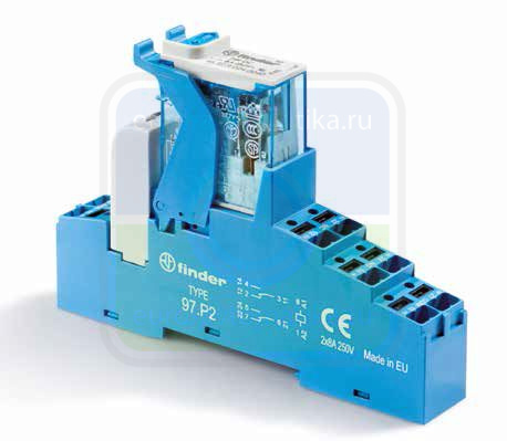 4CP280240060SPA - Интерфейсный модуль (сборка 46.52.8.024.0040 + 99.02.0.024.98 + 97.P2SPA), электромеханическое реле; 2CO 8A; контакты AgNi; питание 24В AC; категория защиты IP20; безвинтовые клеммы Push-in; пластиковая клипса; LED + варистор; кнопка тес