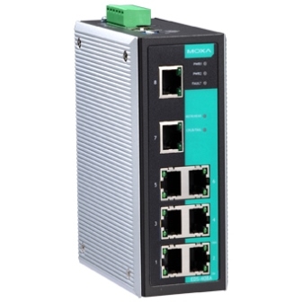 MOXA Коммутатор EDS-408A-EIP Managed Ethernet Switch, 8 x 10/100BaseT(X) ports, Ethernet IP enabled.