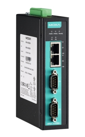 MOXA Сервер NPort IA5250AI-T-IEX 2-port RS-232/422/485 serial device server with 2 KV isolation, 10/100MBaseT(X), 1KV serial surge, t: -40/75, IECEx Certification Approval