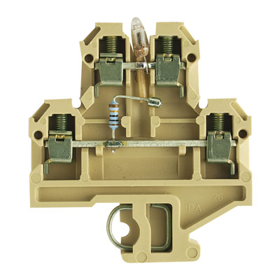 Weidmuller 569560000 DK 4/32 GL 100K 115VAC Исполнение: SAK-серия, Двухуровневая клемма, Расчетное сечение: 4 мм.кв, Винтовое соединение