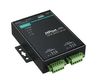MOXA Сервер NPort 5230A 2 port RS-422/485 advanced, Terminal Block, Power Adapter