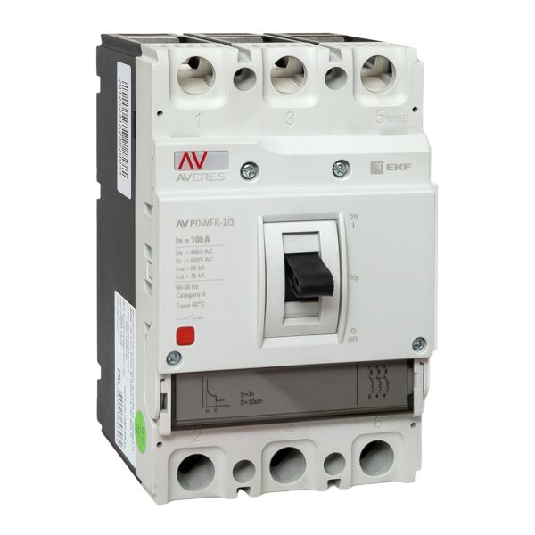 EKF mccb-23-100H-TR-av Автоматический выключатель AV POWER-2/3 100А 80kA TR EKF AVERES