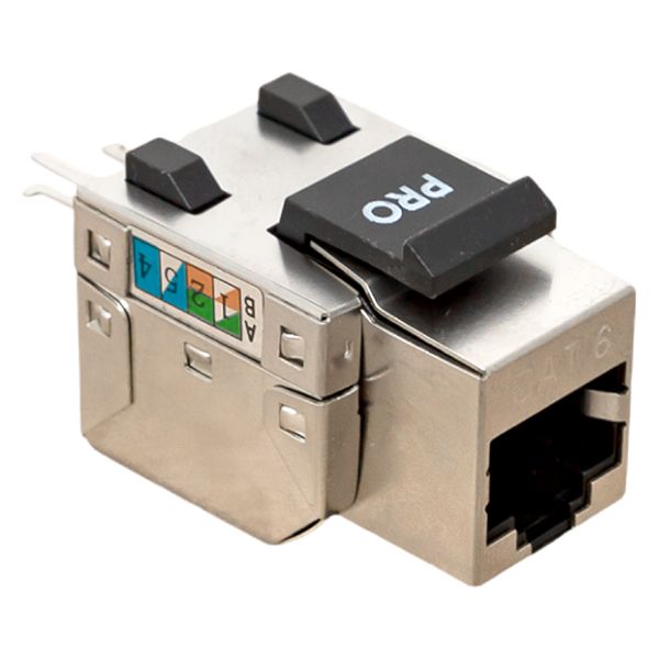 EKF TRP-KSTN-SOCK-90D-6FTP Модуль Keystone розеточный TERACOM PRO Cat.6 RJ-45 экранированный FTP 110 IDC 90 градусов