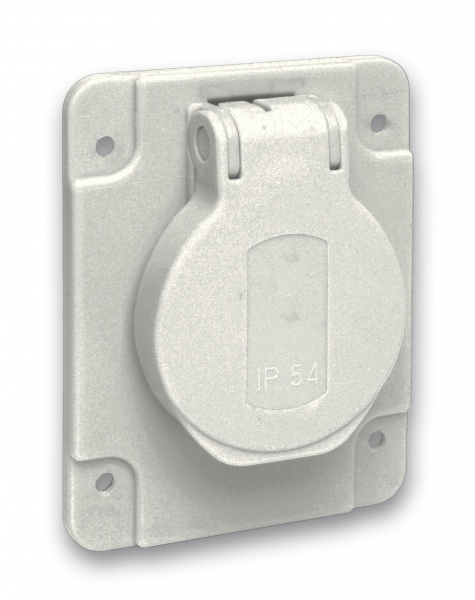 Schneider Electric PKS61G РОЗЕТКА СЕРАЯ 10/16A 65Х85ММ IP54 ВИНТЫ СЗАДИ