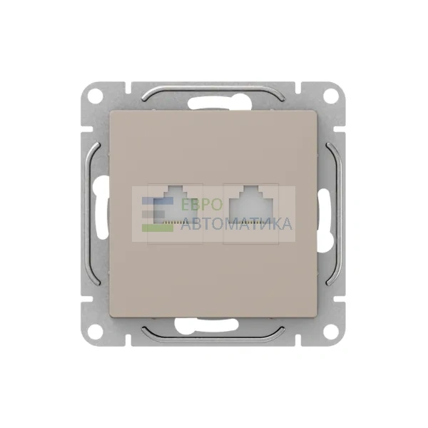 EKF UP1-SOI-2RJ45-6 Механизм розетки RJ45 - 2шт, (cat6), кремовый Эпика EKF