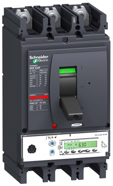 Schneider Electric 3П3Т АВТ. ВЫКЛ. MICR. 5.3A 630A NSX630H (арт.LV432901)