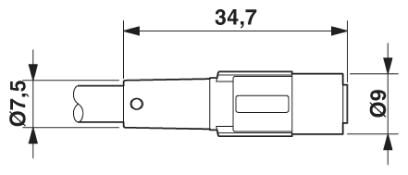 Phoenix contact 1529027 SAC-3P-10,0-PUR/M 8SIFS BK Кабель для датчика / исполнительного элемента