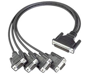 MOXA Кабель CBL-M44M9x4-50 50cm DB44 to 4-port DB9,male cable