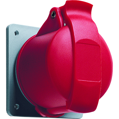 ABB 2CMA193250R1000 Розетка панельная с прямым унифицированным фланцем 332RU6, 32A, 3P+E, IP44, 6ч