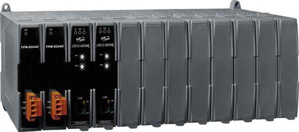 ICP DAS Корзина расширения iDCS-8830 CR Intelligent Remote Redundant Ethernet I/O expansion unit including 2 power modules(FPM-D2440), 2 communication modules(FCM-MTCP)