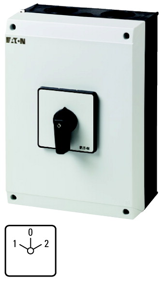 Переключатель, контакты: 8, 100 A, Передняя панель: 1-0-2, 60 °, с фиксацией, Монтаж на поверхность (T5-4-8213/I5)