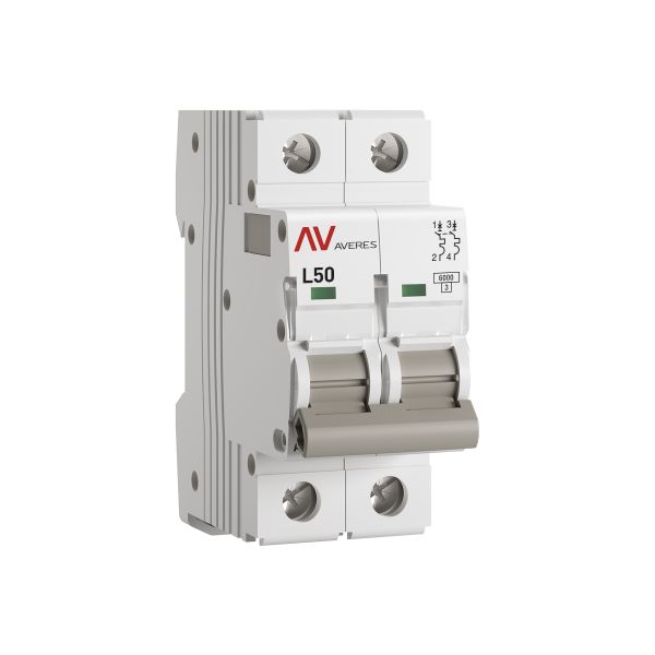 EKF mcb6-2-50L-av Выключатель автоматический AV-6 2P 50A (L) 6kA EKF AVERES EKF mcb6-2-50L-av Выключатель автоматический AV-6 2P 50A (L) 6kA EKF AVERES