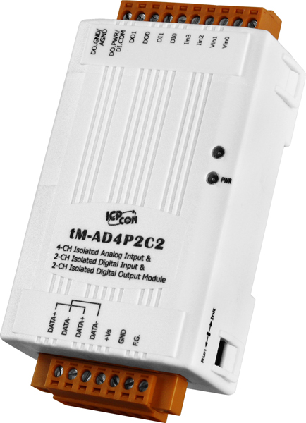 ICP DAS Модуль tM-AD4P2C2 CR 4-Channel Isolated Analog Input and 2-channel Isolated Digital Input and 2-channel Digital Output Module