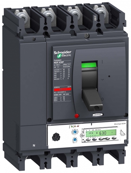 Schneider Electric 4П4Т АВТ. ВЫКЛ. MICR. 5.3A 630A NSX630F (арт.LV432879)
