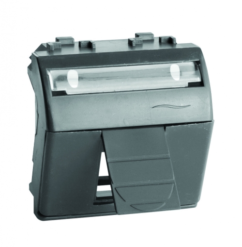 DKC 77612N Адаптер для информационных разъемов R&M, черный, 2мод.