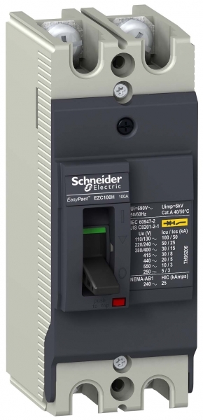 Schneider Electric EZC100H2060 2П2Т АВТ. ВЫКЛ. EZC100 30KA/380В 60 A