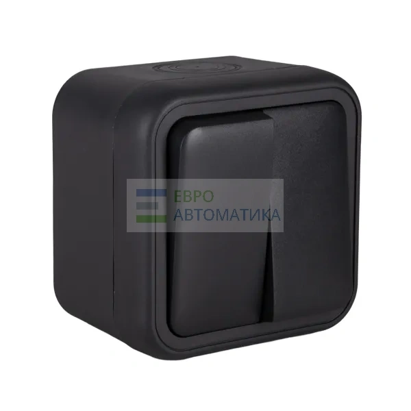EKF BT1-SWA-20 Выключатель, двухклавишный, ОП, автоматические клеммы антрацит, Бронто EKF