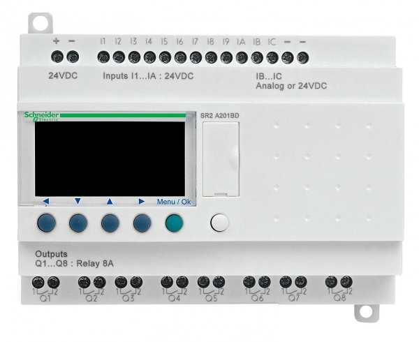 Schneider Electric SR2A201FU ZELIO LOGIC РЕЛЕ КОМПАКТ 20ВХ/ВЫХ ~240В