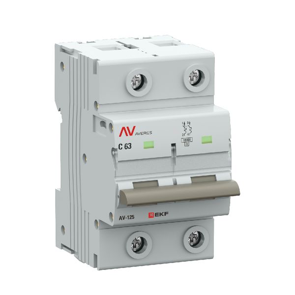 EKF mcb125-2-63C-av Выключатель автоматический AV-125 2P 63A (C) 10kA EKF AVERES