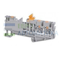 TBLOC 8003200516 Клеммник на DIN-рейку (Push in) 3-х выводной, с размыкателем, 2,5 мм.кв., (синий); PFT 2,5 S 1X2