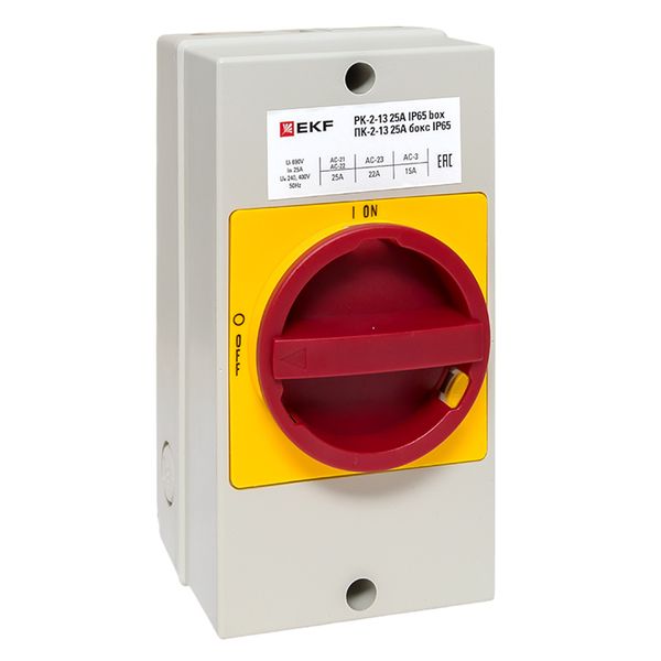 EKF pk-2k-13-25-a65 Переключатель кулачковый ПК-2-13 25А 3P "ВКЛ-ВЫКЛ" с блокировкой в боксе IP65 EKF PROxima