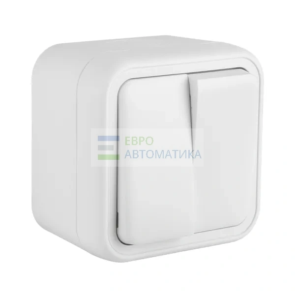 EKF BT1-SWW-21 Выключатель, двухклавишный, проходной, ОП, автоматические клеммы белый, Бронто EKF