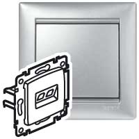 IEK 770230 VALENA Роз. комп. RJ45 кат.5Е UTP с захв. алюм.