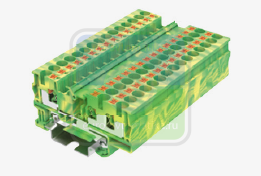 SUPU TP4-3-PE Клемма TP 1-2 земля, Push-in, сечение 4 мм. кв., желто-зеленая