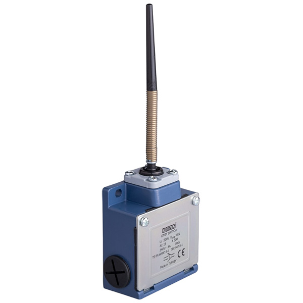 L53K13SOP101 Выключатель концевой быстрого переключения многонаправленный с пластмассовой консолью, стальной пружиной, пластмассовый накнечник-конус  (1НО+1НЗ)