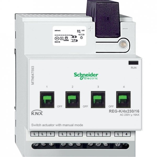 Schneider Electric MTN647593 АКТОР ДЛЯ ВЫКЛ REG-K/4X230/16 С РУЧН УПР