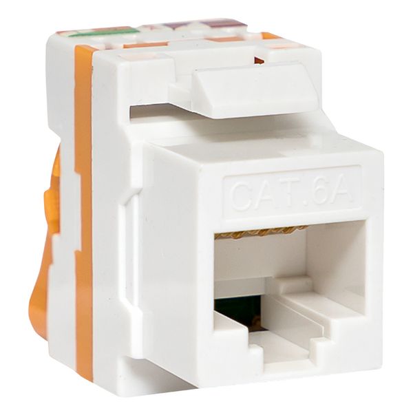 EKF TRCS-KSTN-RT180-6AUTP-OR Модуль Keystone TERACOM CS Cat.6A неэкранированный 110 IDC 180 градусов самозажимной (Toolless) оранжевый