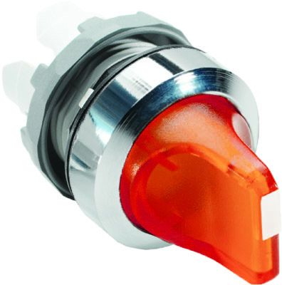 ABB 1SFA611202R2101 Переключатель M2SS3-21R (короткая ручка) красный 2-х позиционный с подсветкой (только корпус) 45# с возвратом