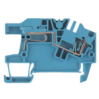 Weidmuller 1808300000 ZNT 2.5 S Исполнение: Z-серия, Монтажная многоуровневая клемма, Нейтральный проводник - клемма, Расчетное сечение: 2.5 мм.кв, Пружинное соединение, синий, Непосредственный монтаж