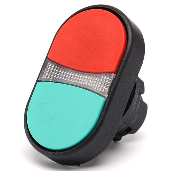 Головка для кнопки сдвоенной красно-зеленой выступающей CP