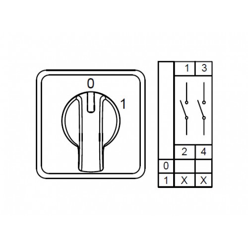 KLEMSAN 800019 CS120091L; Двухпозиционные Переключатели Вкл-Выкл (0-1); 2 FAZ 120 A 60° (MOQ 1000)