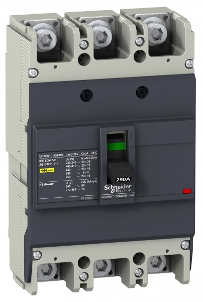Schneider Electric EZC250N3125 3П3Т АВТ. ВЫКЛ. EZC250N 25KA/400В 125 A
